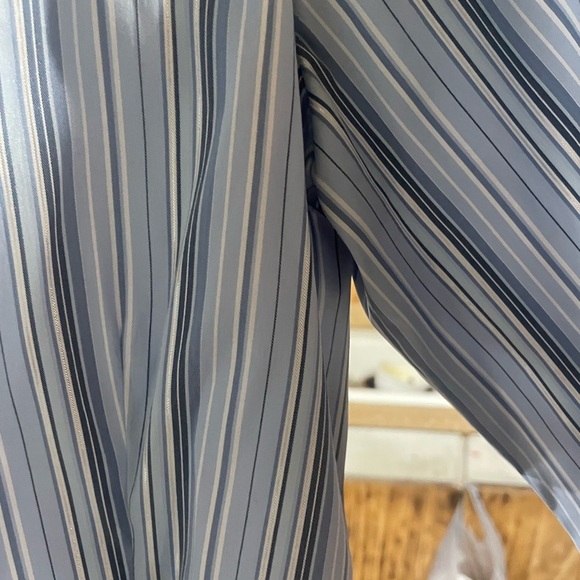 DCC Missy Womens Stretch Blouse Zip-up Striped size medium - Picture 6 of 6